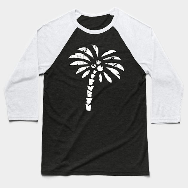 Roughened Palm Tree Baseball T-Shirt by JDP Designs